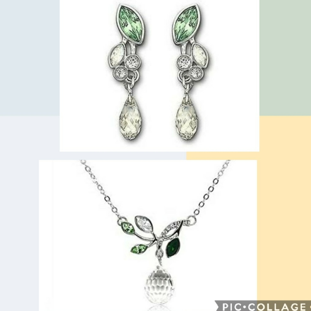 Swarovski Garland Set ( Necklace + Earrings )